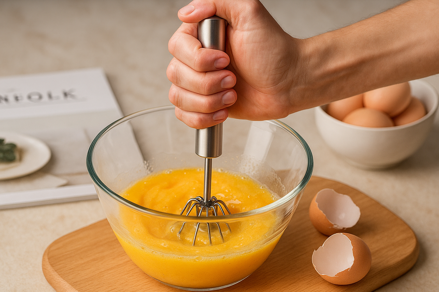 Stainless Steel Push Whisk